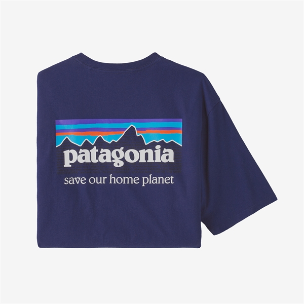 Patagonia Mens P-6 Mission Organic T-Shirt - Sound Blue